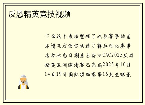 反恐精英竞技视频